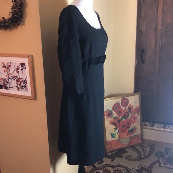 Vintage 90’s TALBOTS Size 16 Wool Blend Velvet Bow Waist Black-Tie Modest EUC - Picture 7 of 14
